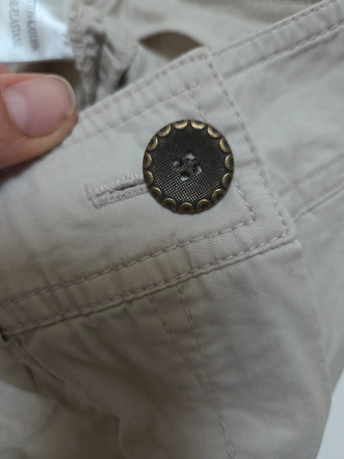 Pantacourt vintage beige – Talla 36 – photo 6